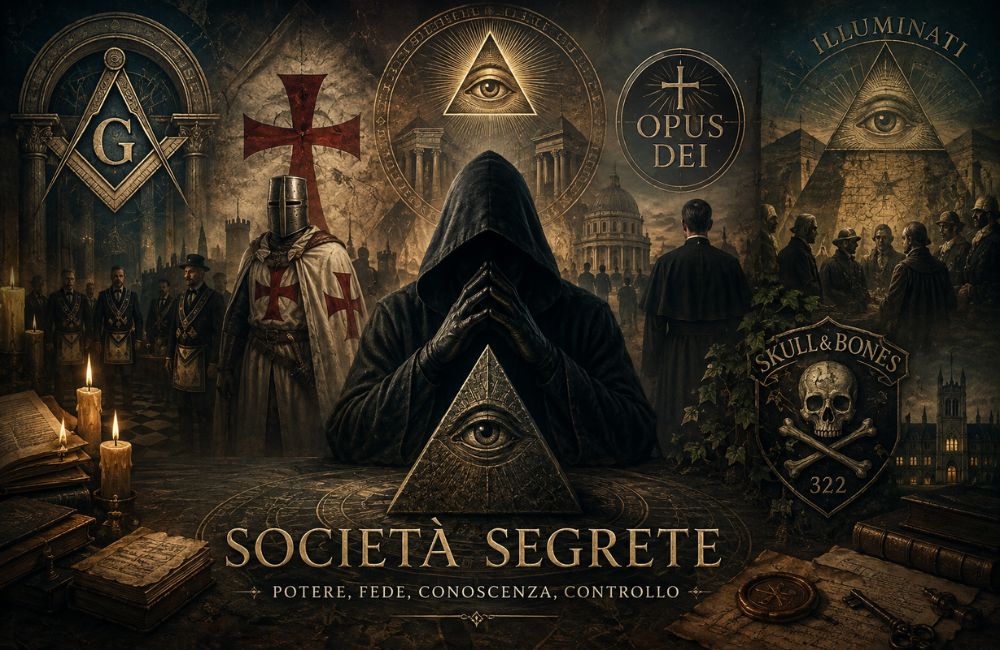 immagine ai di diverse società segrete, templari, opus dei, massoneria,
